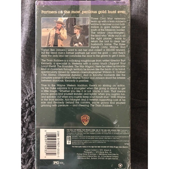 The Train Robbers (VHS, 1995) John Wayne - Picture 2 of 2